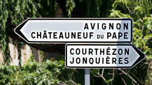 A road sign in Provence, France.