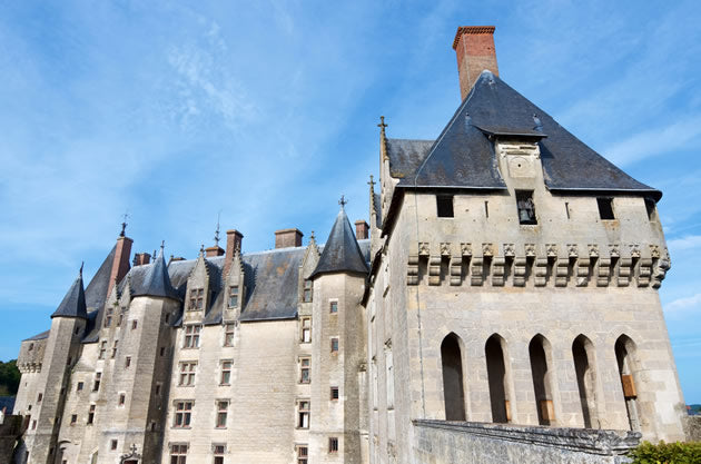The exterior of Château de Langeais in the Loire Valley.