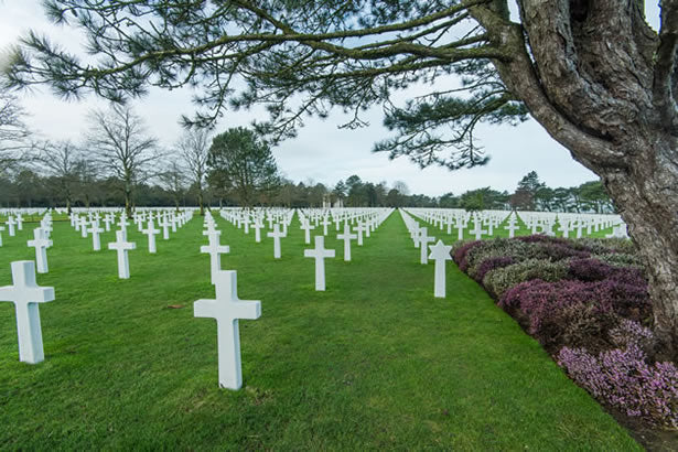 The American military cemetery at Colleville-sur-Mer.