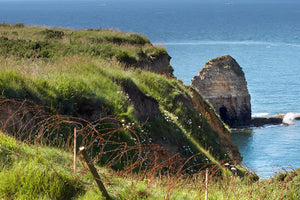 The cliffs at Pointe du Hoc in Normandy.
