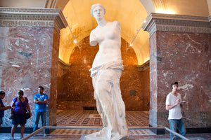 The Venus de Milo in the Louvre Museum in Paris.