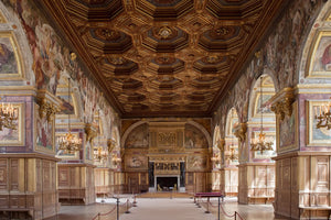 The inside hall at Fontainebleau castle.