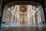 Load image into Gallery viewer, A view of the ballroom at Versailles from the exterior hallway.
