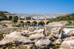 The Pont du Gard river in Provence, France.