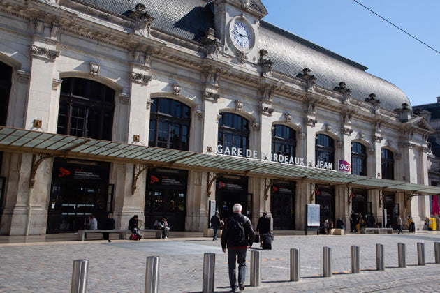 The main rail station in Bordeaux, France.