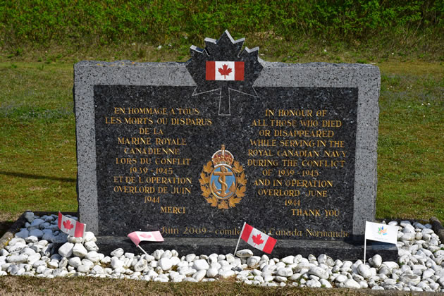 A World War II memorial to Canadian soldiers in Normandy, France.