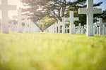 Load image into Gallery viewer, Headstones at the American military cemetery at Colleville-sur-Mer in Normandy.

