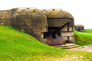 An abandoned German gun battery in Normandy, France.