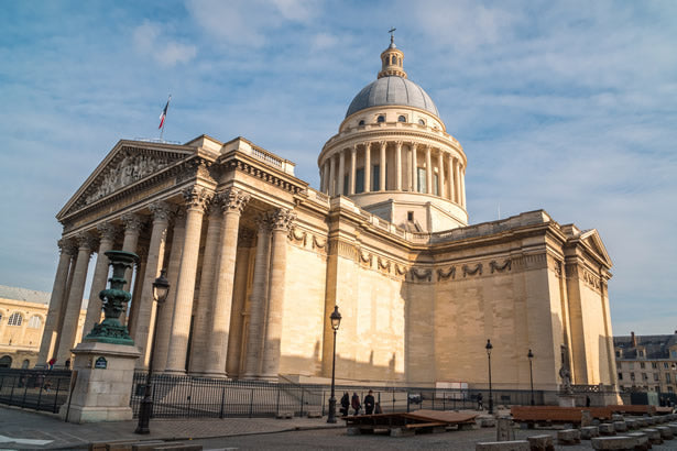 The  exterior of the Pantheon in Paris.