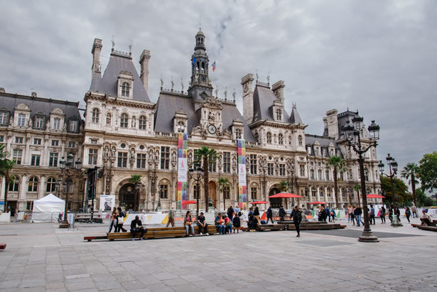 The Hôtel de Ville in Paris, France