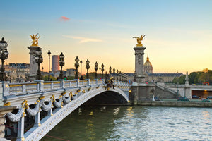 The Alexandre III bridge in Paris, France.  Part of our Paris bike tour.
